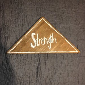 Strength Wood Sign